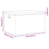 Wooden Box with Lid and Handles Black 40x30x23cm Solid Wood Pine 4017398
