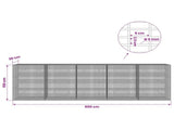 Gabion with 5 mm Wire and 5x2.5 cm Mesh 500x30x150 cm 3463708