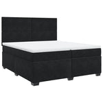 Box Spring Bed with Mattress Black 200x200 cm Velvet 3290998