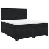 Box Spring Bed with Mattress Black 200x200 cm Velvet 3290998