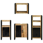 Bathroom Furniture Set with Shelf 4 pcs Brown Solid Mango Wood 3305670