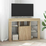Corner LED TV Cabinet Sonoma Oak 100x40x68cm Engineered Wood 889787