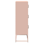 ZNTS Highboard Pink 68x39x123 cm Steel 853351