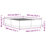 Bed Frame without Mattress White 150x200 cm King Size 3209695