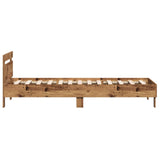 Bed Frame with Headboard Old Wood 80 x 200 cm Engineered Wood 8009017