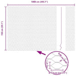 Hexagon Fence Grey 1.5 x 10 m Steel 42005508