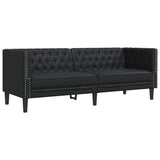 Living Room Couch 3 pcs Black 194 x 74.5 x 70.5 cm Faux Leather 3385863