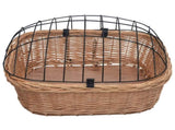 Bike Front Basket with Cover 50x45x35 cm Natural Willow 170902