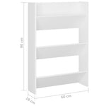 Wall Shoe Cabinets 2 pcs White 60x18x90 cm Engineered Wood 806760