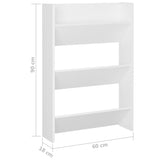 Wall Shoe Cabinets 2 pcs White 60x18x90 cm Engineered Wood 806760