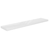 Floating Wall Shelves 2 pcs High Gloss White 120x23.5x3.8 cm MDF 323758