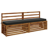 2-Piece Bench Cushions SOEST 2 pcs 100% Polyester Anthracite 950033