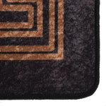 ZNTS Rug Washable 80x300 cm Black and Gold Anti Slip 337929