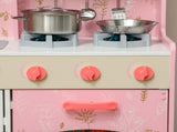 Play Kitchen, Kids Kitchen Set with Lights and Sounds, Double Stoves, Ice Maker, Chalkboard for 3 T3398P422355