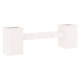 Planter Bench White 184.5x39.5x56.5 cm Solid Wood Pine 825171