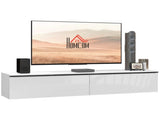 160cm High Gloss Floating TV Unit Stand for TVs up to 70", Wall Mounted TV Cabinet with Storage T3398P341274