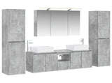 Bathroom Furniture Set 6 pcs Concrete Grey 3407226