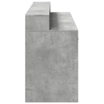 Desk with LED Lights Concrete Grey 160x55x91 cm Engineered Wood 3309432