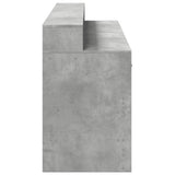Desk with LED Lights Concrete Grey 160x55x91 cm Engineered Wood 3309432