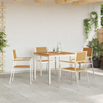 Garden Dining Set 5 pcs Brown Solid teak wood 3334798