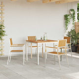 Garden Dining Set 5 pcs Brown Solid teak wood 3334798