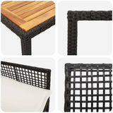 Garden Dining Set 7 pcs Black Poly rattan 3334905