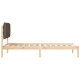 Bed Frame with Upholstered Headboard Taupe 90 x 190 cm 877877