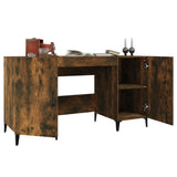 Desk Smoked Oak 140x50x75 cm Engineered Wood 817552