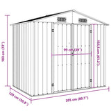 Garden Shed Green 205x129x183 cm Galvanised Steel 46297