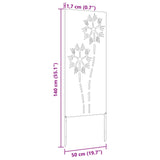 Garden Privacy Screen Anthracite 50 x 140 cm Cold-rolled steel 876282