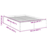Bed Frame without Mattress Sonoma Oak 160x200 cm 3281002