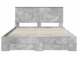 Bed Frame Concrete Grey 120 x 200 cm Engineered Wood 3409679