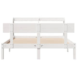 Bed Frame without Mattress White 140x190 cm Solid Wood Pine 3306612
