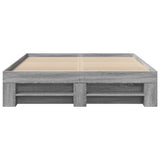 Bed Frame without Mattress Grey Sonoma 120x200 cm Engineered Wood 3295483