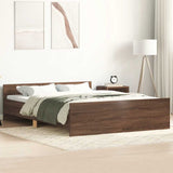 Bed Frame without Mattress Brown Oak 135x190 cm Double 3203795