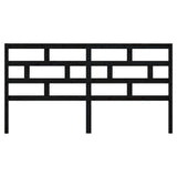 Bed Headboard Black 186x4x100 cm Solid Wood Pine 814213