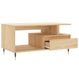 Coffee Table Sonoma Oak 90x49x45 cm Engineered Wood 831015