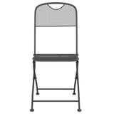 Garden Dining Set Anthracite Metal mesh 9 Piece Set Collapsible 3211816