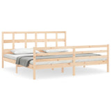 Bed Frame without Mattress 200x200 cm Solid Wood 3194851