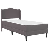 Bed Frame with Headboard Grey 90 x 190 cm Faux Leather 3415268