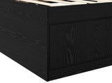 Bed Frame with Storage Black Oak 80 x 200 cm Engineered Wood 3429499