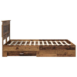 Bed Frame with Drawer with Headboard Manual Engineered Wood 3410316