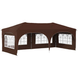 Pop-up Party Tent 575 x 288 x 245 cm Brown Oxford Fabric 42019896