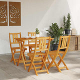 Garden Chair Folding 4 pcs Oil Natural 40 x 42 x 85 cm 3324840