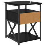 Bedside Cabinet 2 pcs Black Oak 40 x 42 x 55 cm Engineered Wood 881886