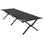 Folding Camping Bed Folding Manual Black Oxford fabric 42003181