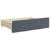 Daybed with Trundle and Drawers Dark Grey 90x190 cm Velvet 3197868