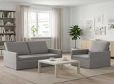 Sofa Set 2 pcs Cloud Grey Fabric 3433147