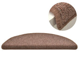 Carpet Stair Treads 15 pcs Brown 56x17x3 cm 322366