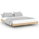 Bed Frame without Mattress Sonoma Oak 200x200 cm Engineered Wood 832112